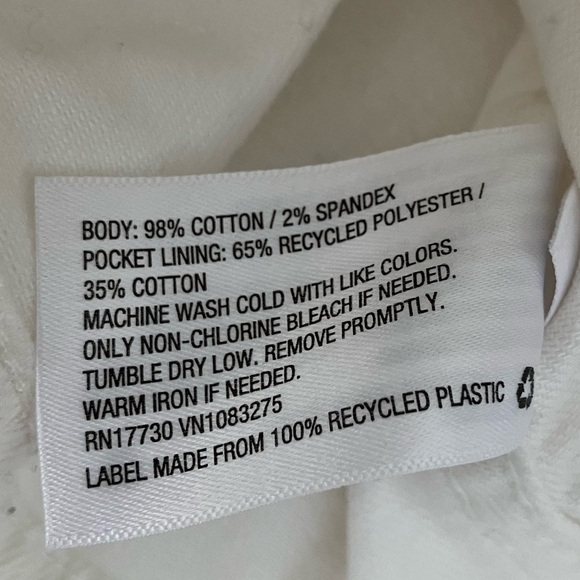 UNIVERSAL THREAD White Denim Minimalistic Jean Jacket Size L - Picture 11 of 11